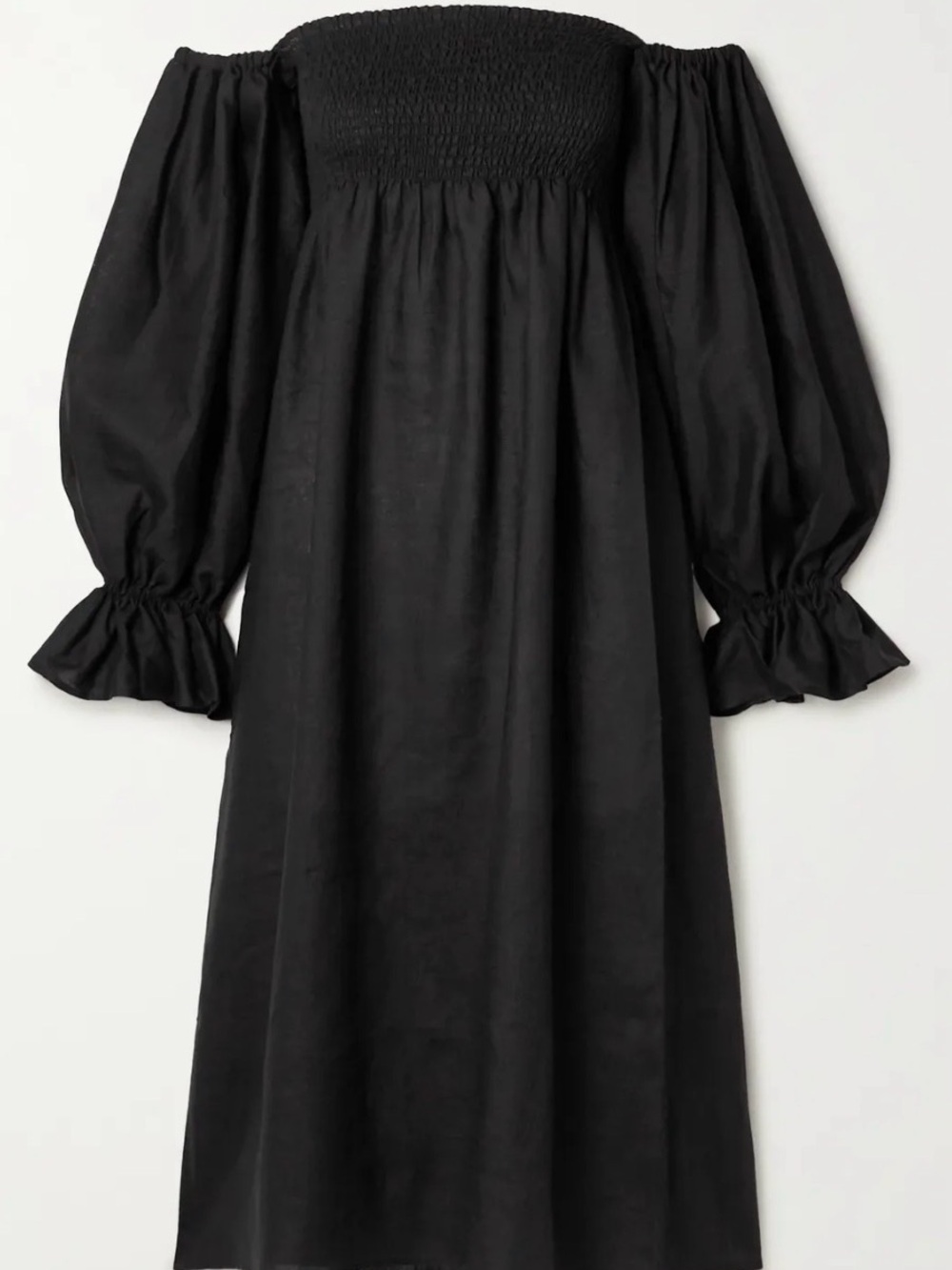 Sleeper Atlanta black linen nap dress - size Small